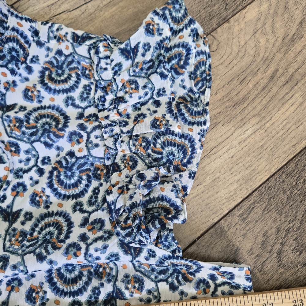 J. Crew Womens Large Ruffle Sleeve Blouse - Picture 9 of 11